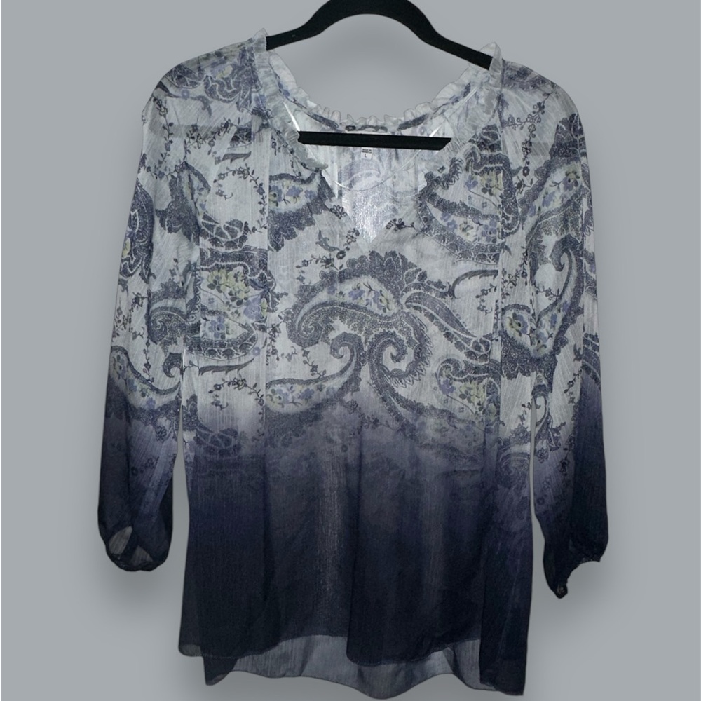 Boho Blue Top NWT